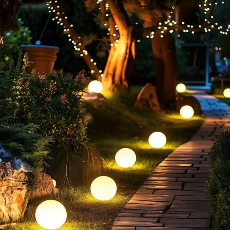 Sferische Tuinlamp met Afstandsbediening, 16 Kleuren en Zonne-energie Optie