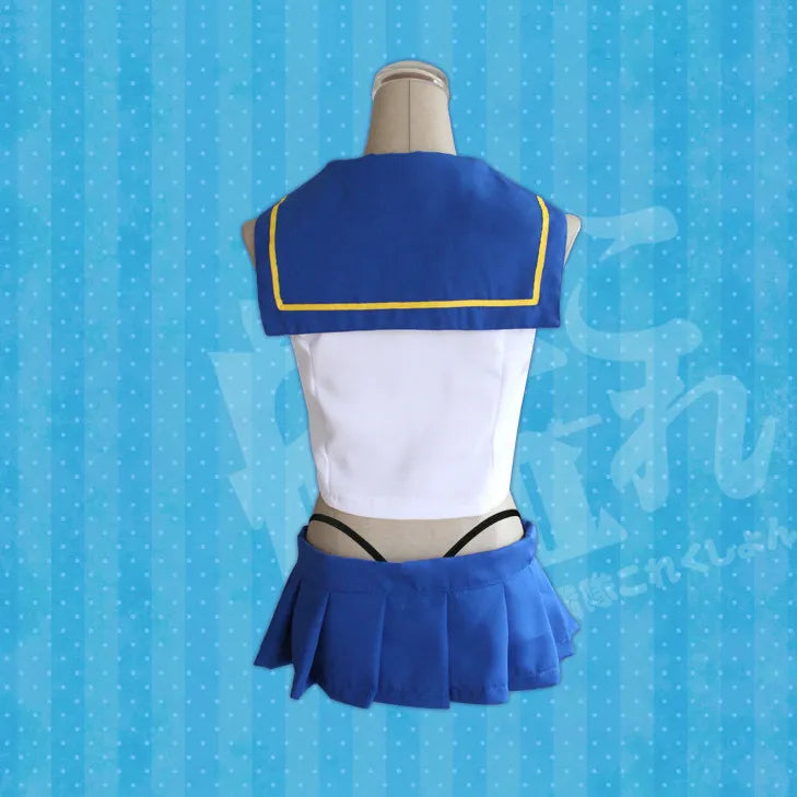 CosWave – Anime Sailor Cosplay Kostuum met Jurk & Pruik – Blauw Wit Meisjes Outfit
