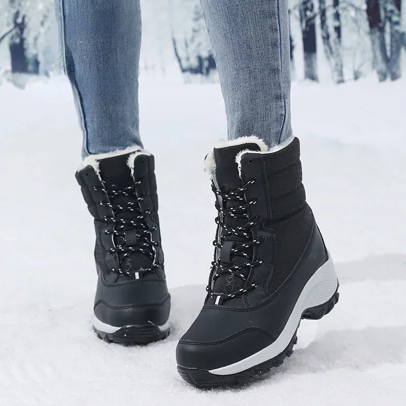 Sorelia – Botas de invierno para mujer impermeables con plataforma y forro de piel