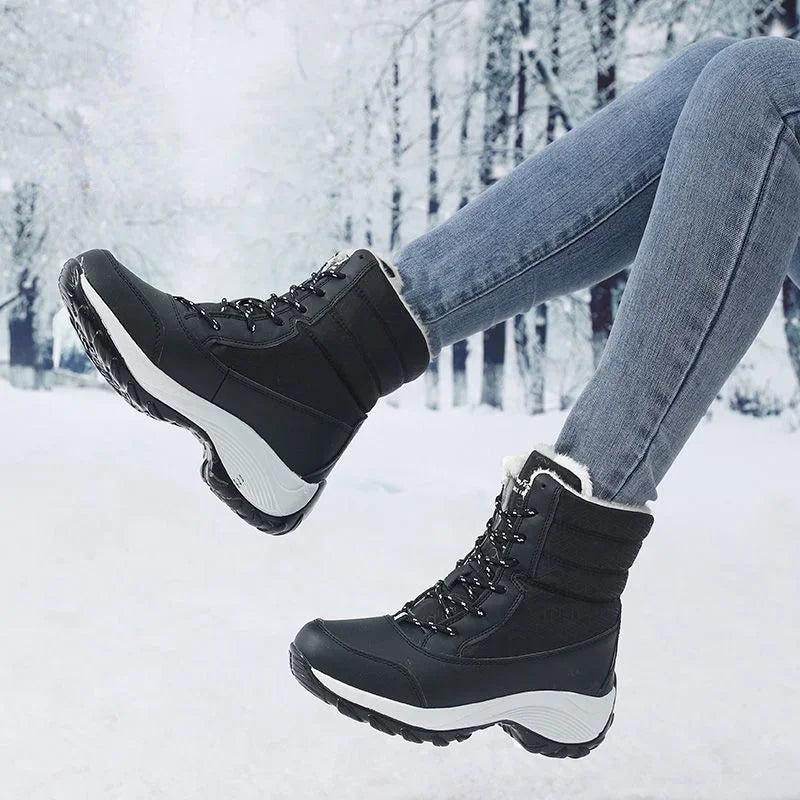 Sorelia – Botas de invierno para mujer impermeables con plataforma y forro de piel
