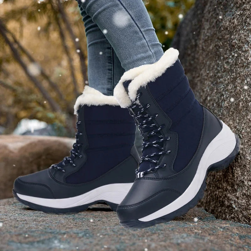 Sorelia – Botas de invierno para mujer impermeables con plataforma y forro de piel
