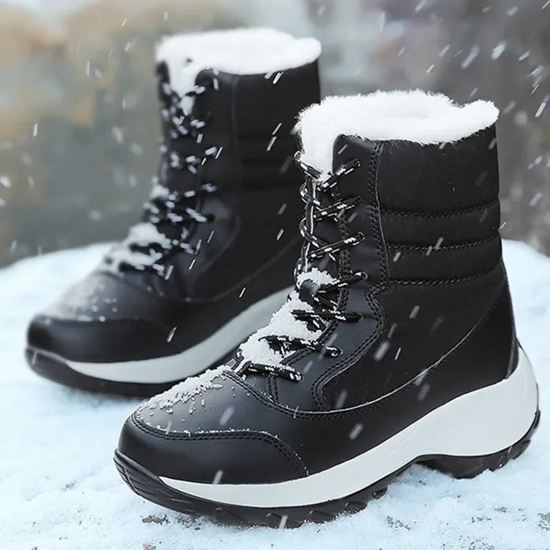 Sorelia – Botas de invierno para mujer impermeables con plataforma y forro de piel