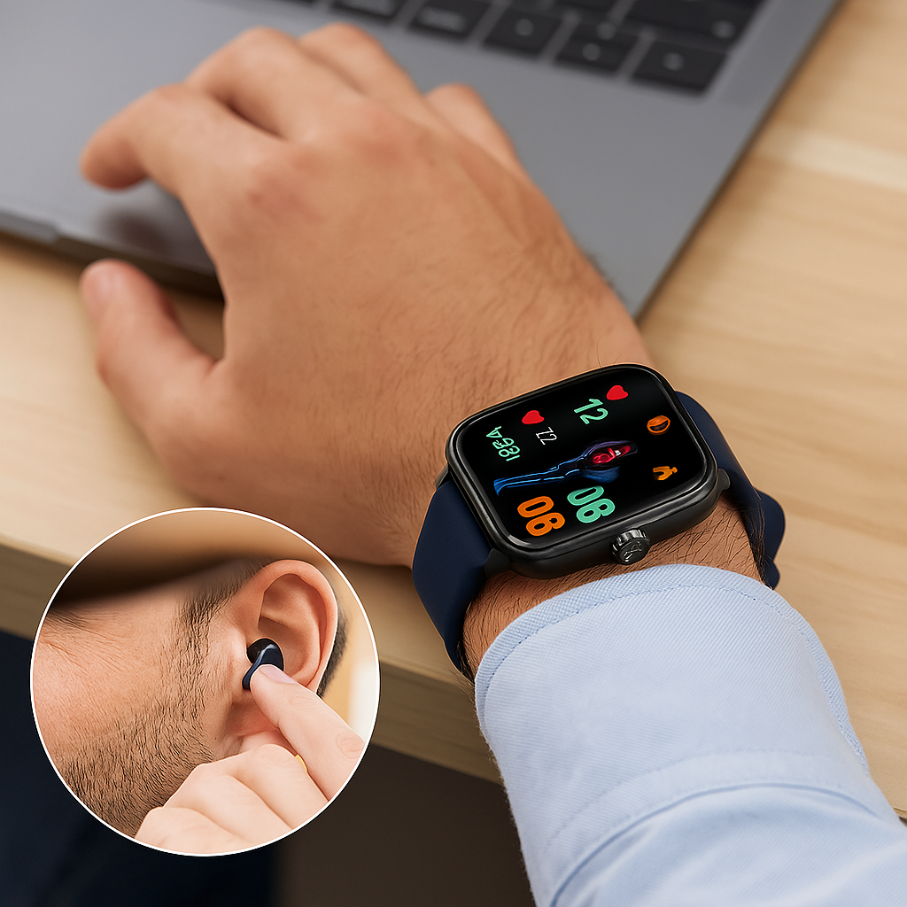 Smartwatch – Multifunctioneel horloge met welzijnstracking en helder touchscreen