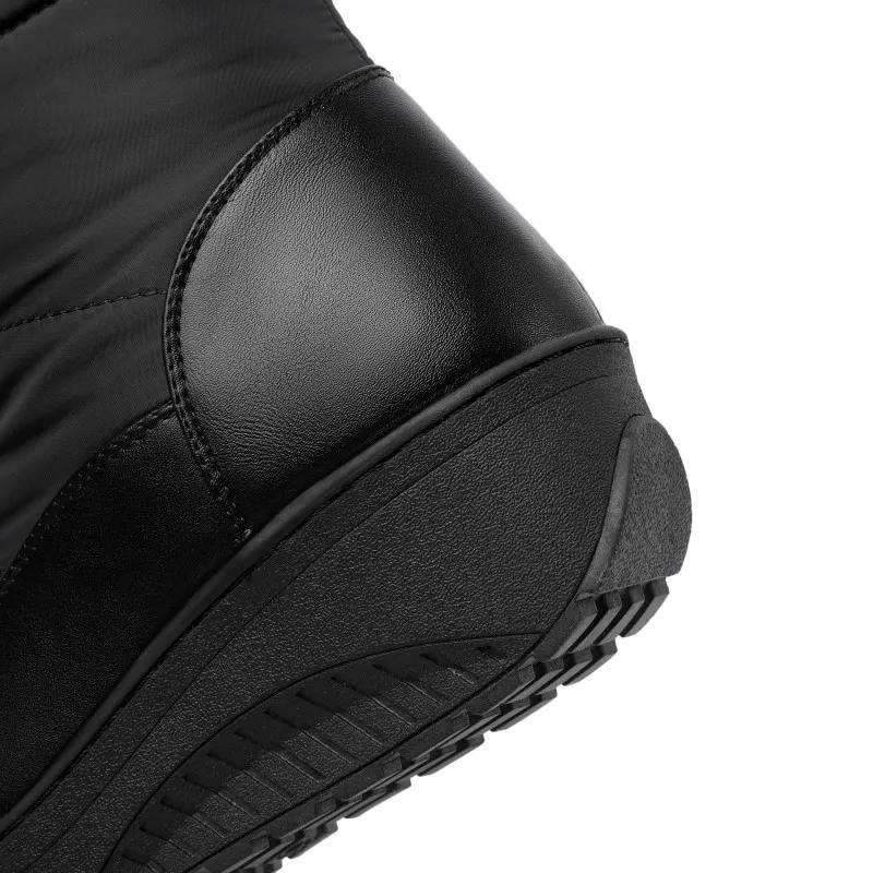 Alpenvia – Botas de invierno altas para mujer con forro cálido de piel sintética
