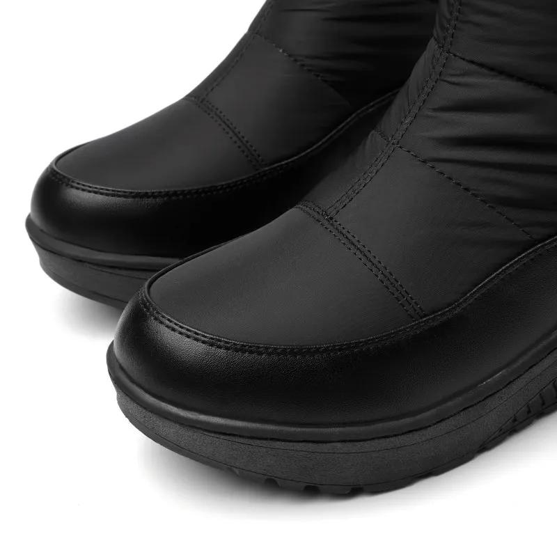 Alpenvia – Botas de invierno altas para mujer con forro cálido de piel sintética