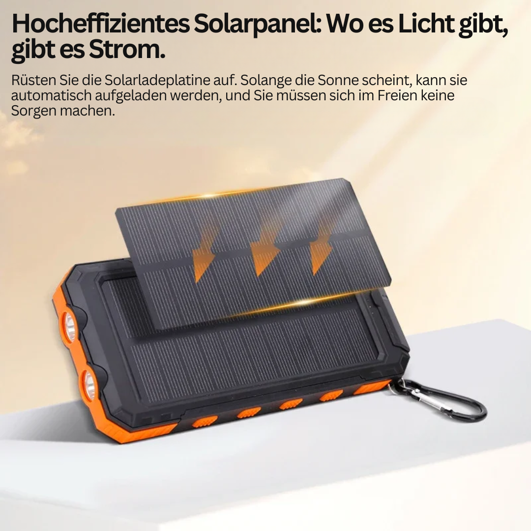 SolarCharge Pro – Zonne-energie powerbank met zaklamp