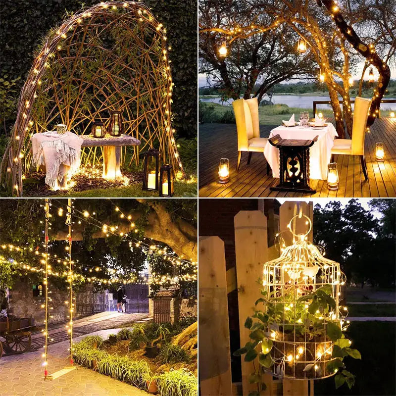 Solar Tuinverlichting - LED Buitenverlichting Met 8 Verlichtingsmodi, 6m-33m 2