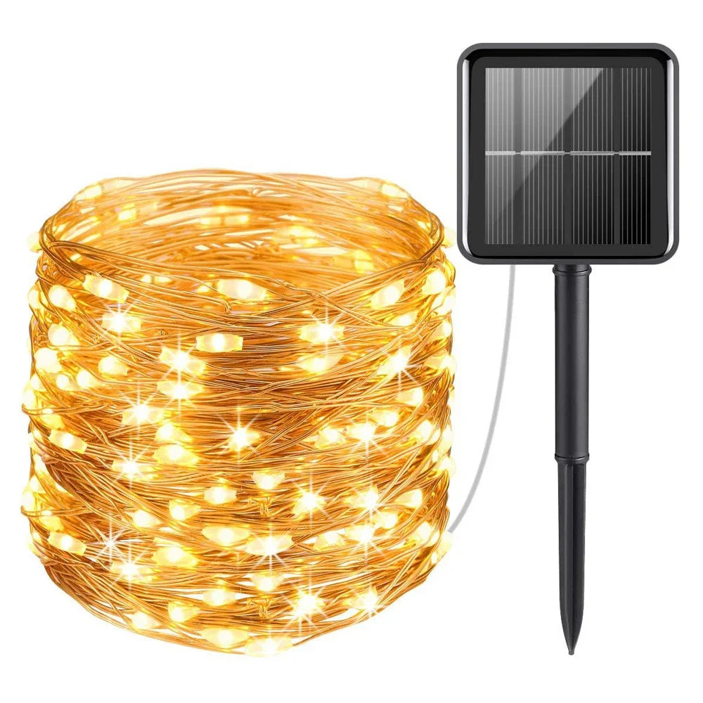 Solar Tuinverlichting - LED Buitenverlichting Met 8 Verlichtingsmodi, 6m-33m 6