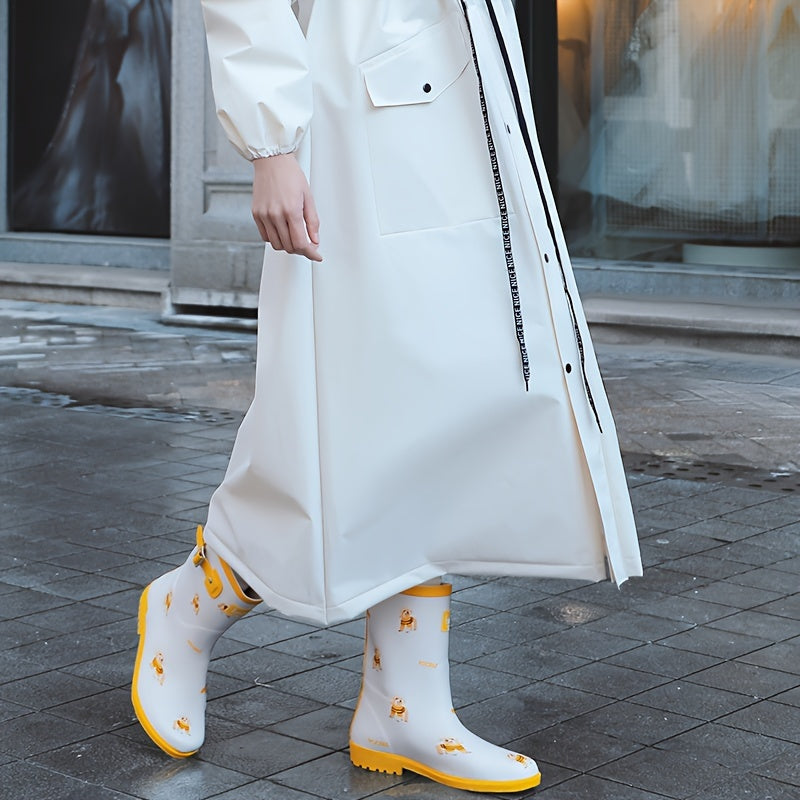 Sophie – Waterproof women's raincoat with hood in white, stylish & practical