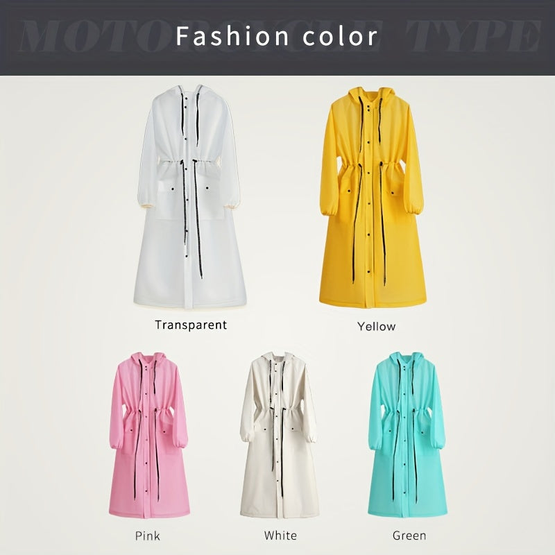 Sophie – Waterproof women's raincoat with hood in white, stylish & practical