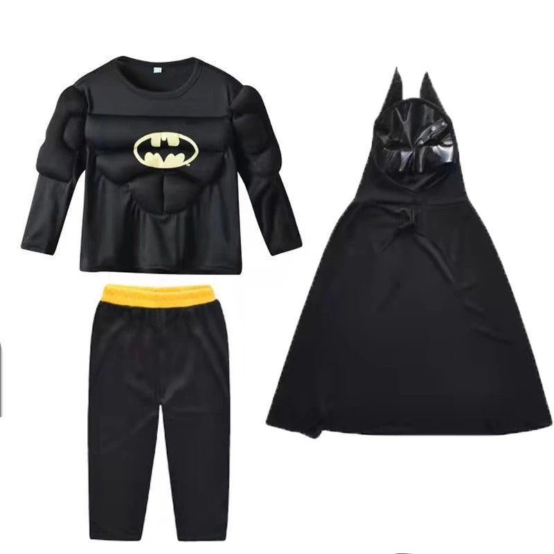 HeroMorph – Superhero Costume Children with Muscle Details & Cape