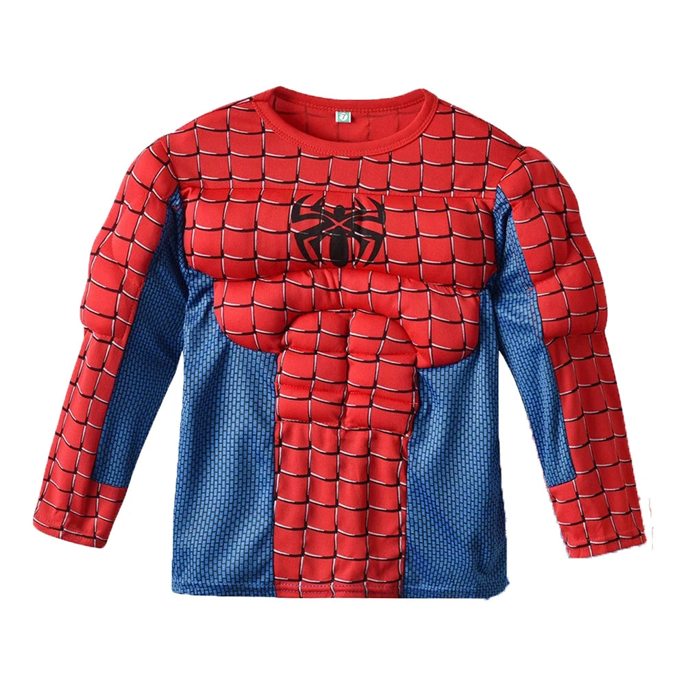 HeroMorph – Superhero Costume Children with Muscle Details & Cape