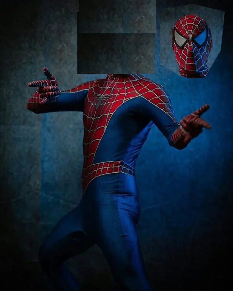 Spiderman Kostuum Voor Volwassenen - 3D Geprinte Zentai Suit, Comfortabele Pasvorm, Diverse MatenaHeroMorph – Rood Blauw Spider Hero Kostuum Volwassenen – 3D Geprint Zentai Suit