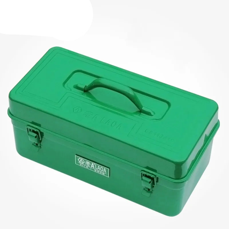 Stevige Metalen Gereedschapskist voor Auto en Huis, 50x25x25 cm, Zwart 0