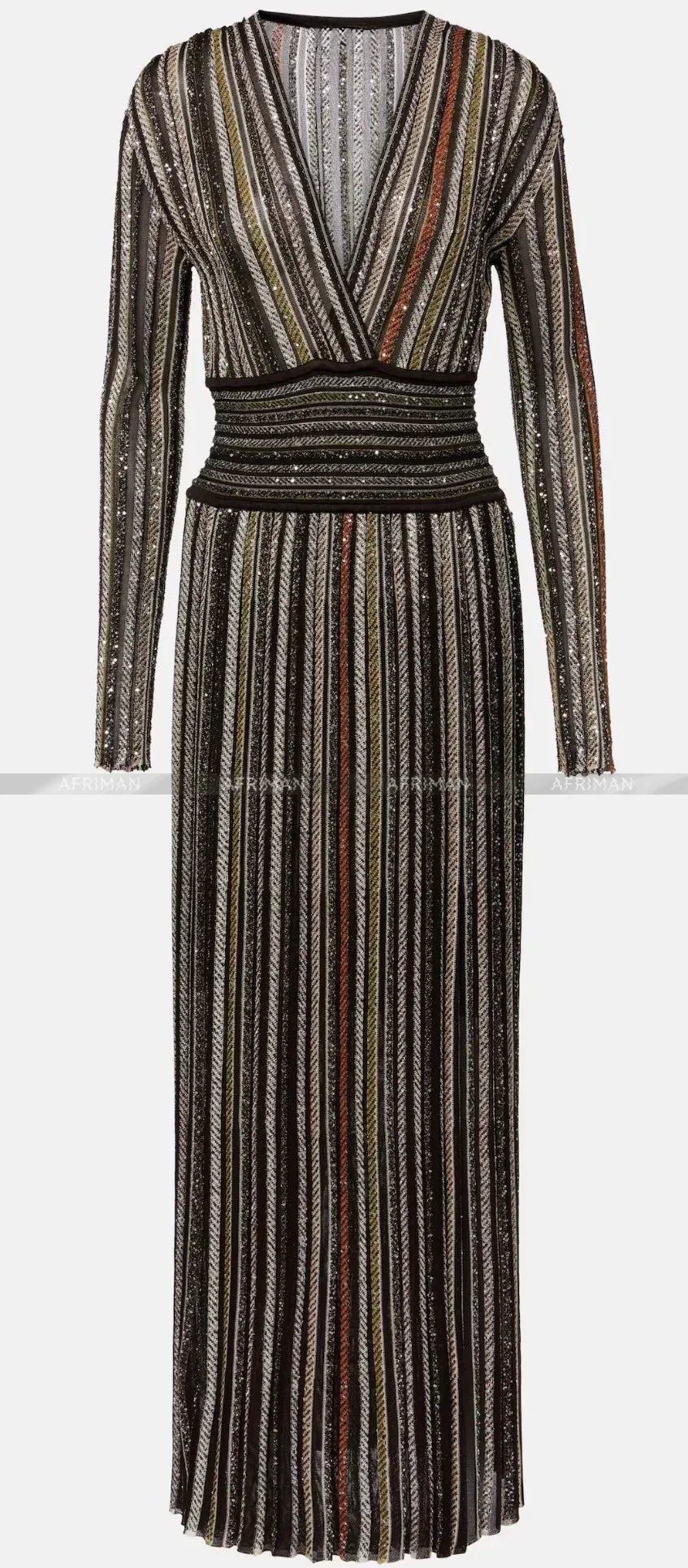 Sukienka na wesele z cekinami, dekoltem w szpic i plisowanym paskiem, 4 kolory 8