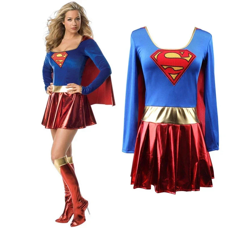 HeroGlam – Superhelden Kostuum Vrouwen & Meisjes – Cosplay Outfit met Schoenhoezen