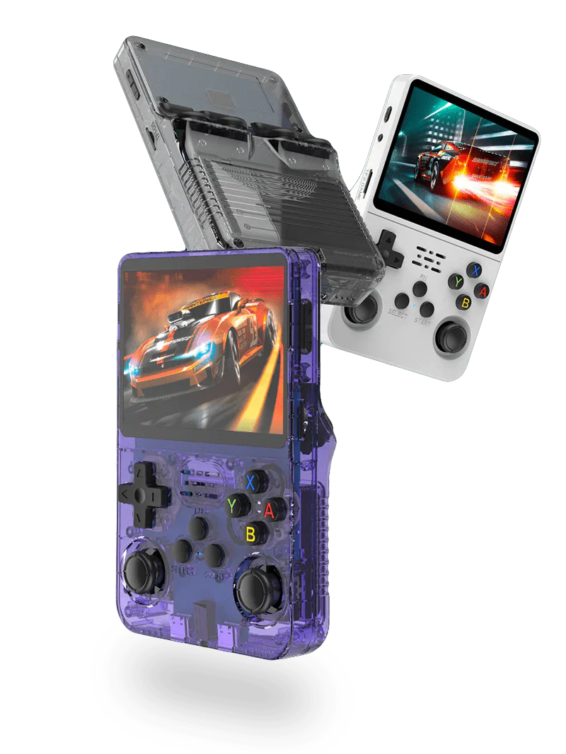 Pixora – Retro handheld console 64GB, 3.5" IPS – onderweg & cadeau
