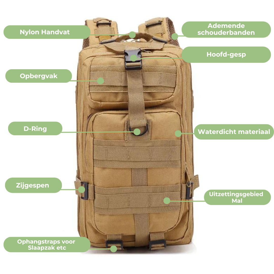 Noodrugzak 50L – Waterdicht & Multifunctioneel voor Elke Situatie