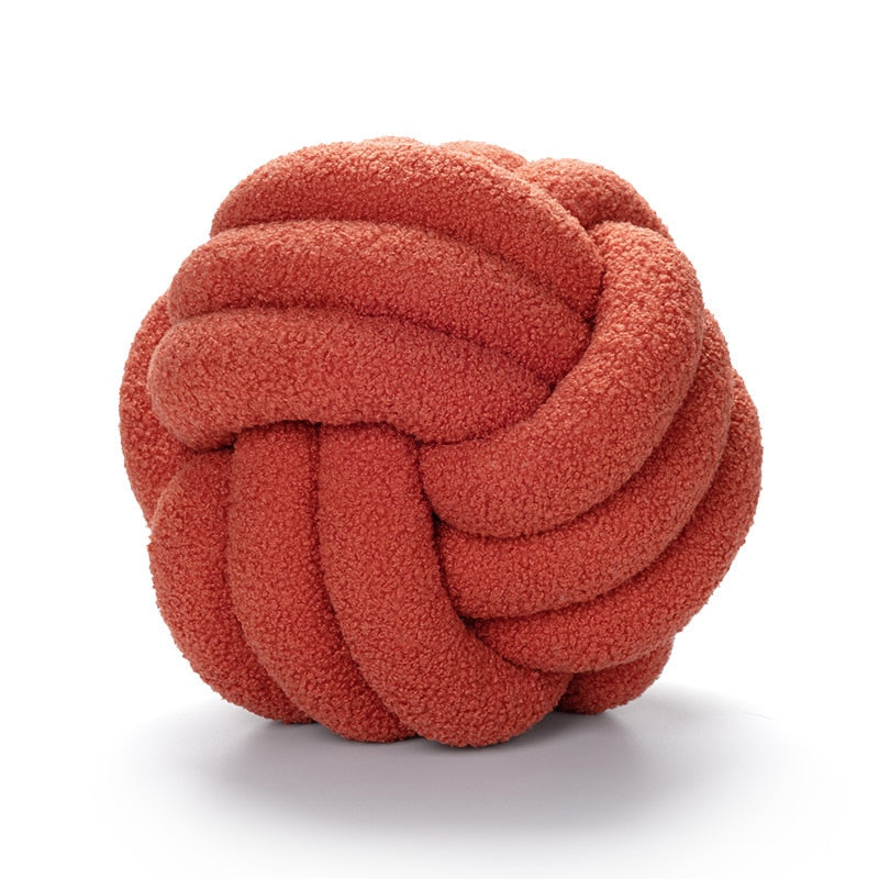 Knotiva – Cushion of Cotton Fleece with Triple Knot