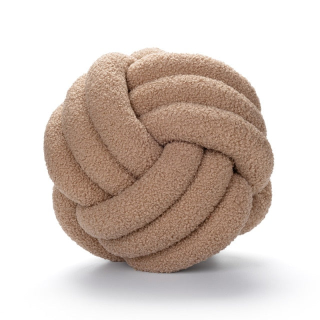 Knotiva – Cushion of Cotton Fleece with Triple Knot