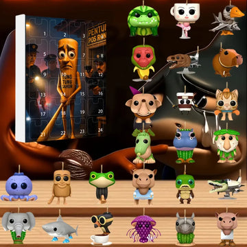 Tung Sahur Advent Calendar with 24 Acrylic Figures for Decoration and Collection