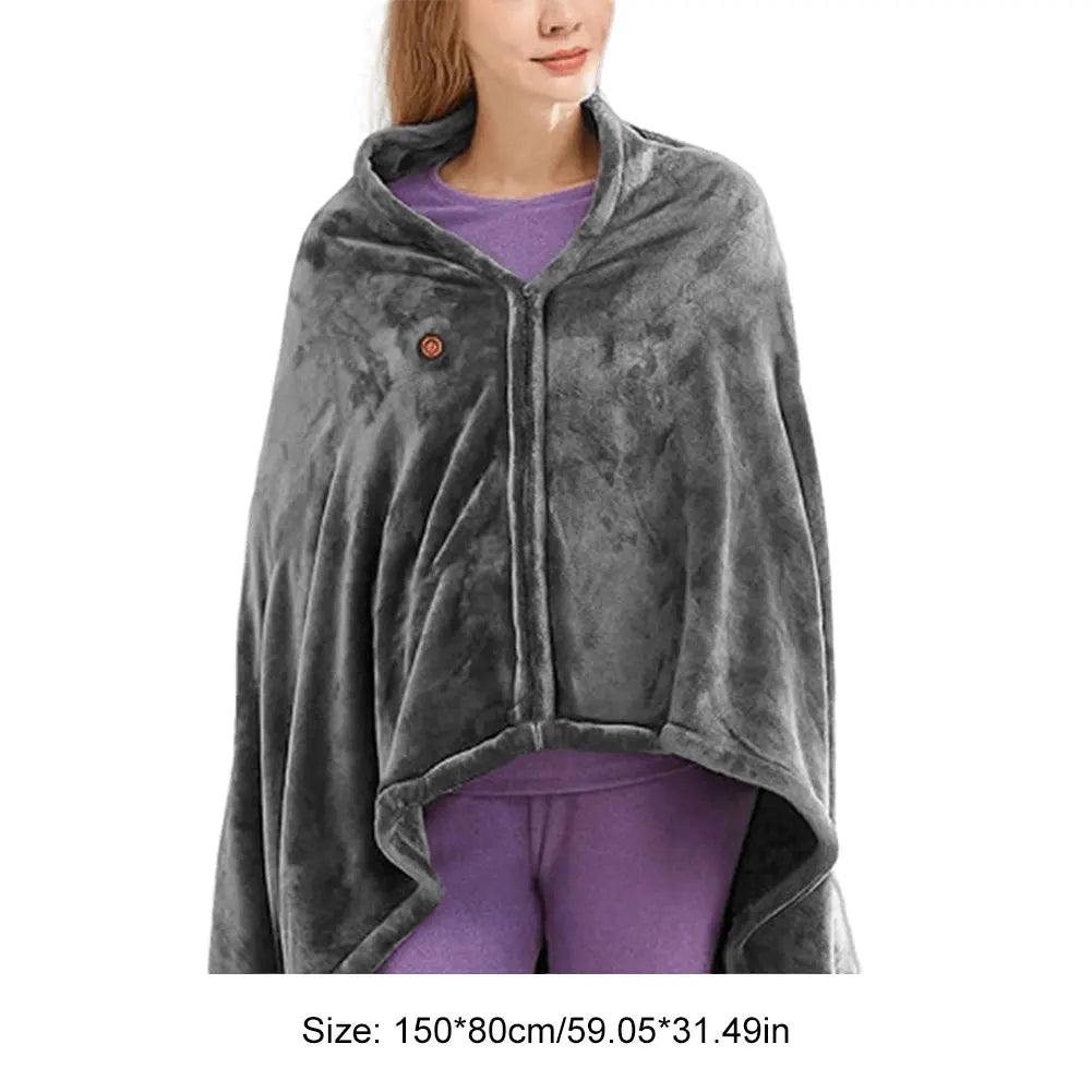 USB-Heizdecke aus Fleece - 3 Heizstufen, Tragbare Wärmedecke für Zuhause und Büro 4