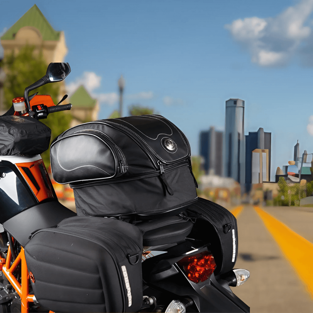 Melzano Motortas met meerdere compartimenten