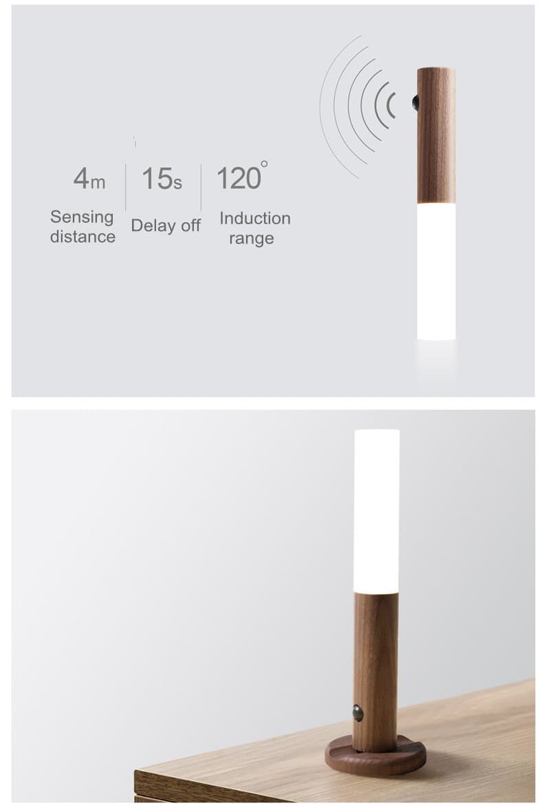 Movario – USB Wandleuchte Akku dimmbar mit Bewegungssensor