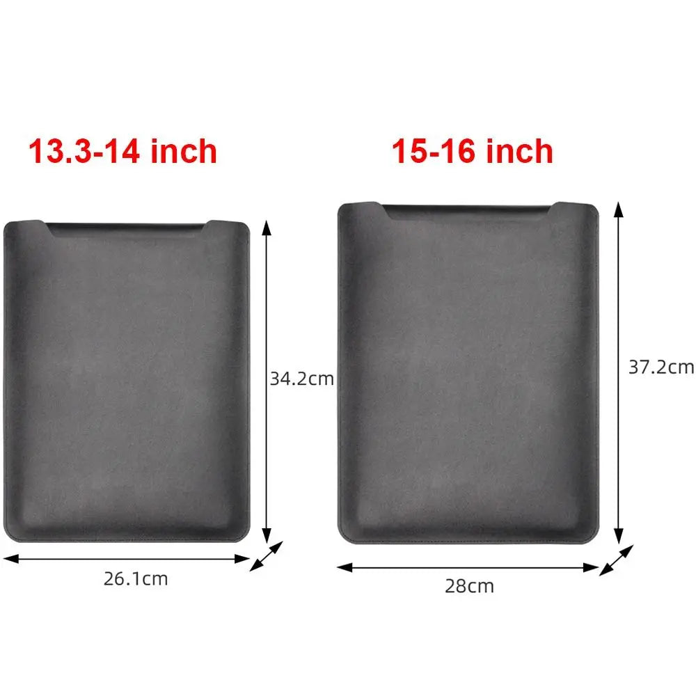 Mokivo – Laptop sleeve PU leer 13–15 inch ultradun – werk & onderweg