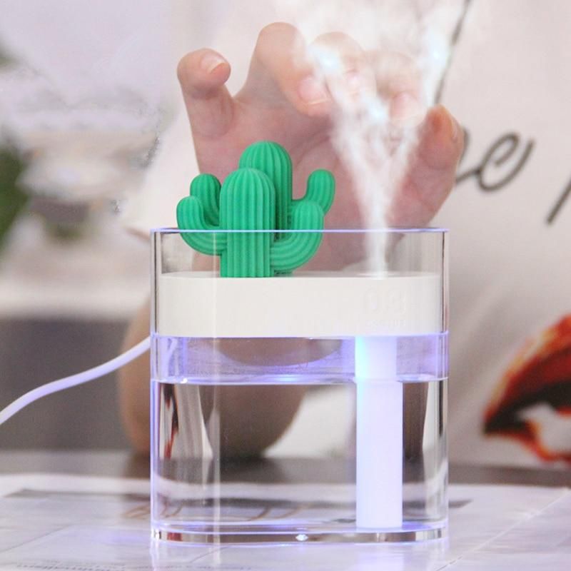Aromora – Ultrasone Kaktus Aromadiffuser met LED-licht 160 ml
