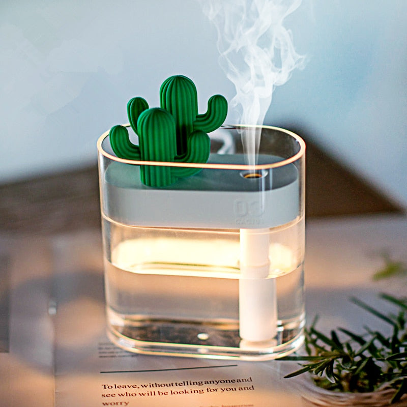 Aromora – Ultrasone Kaktus Aromadiffuser met LED-licht 160 ml