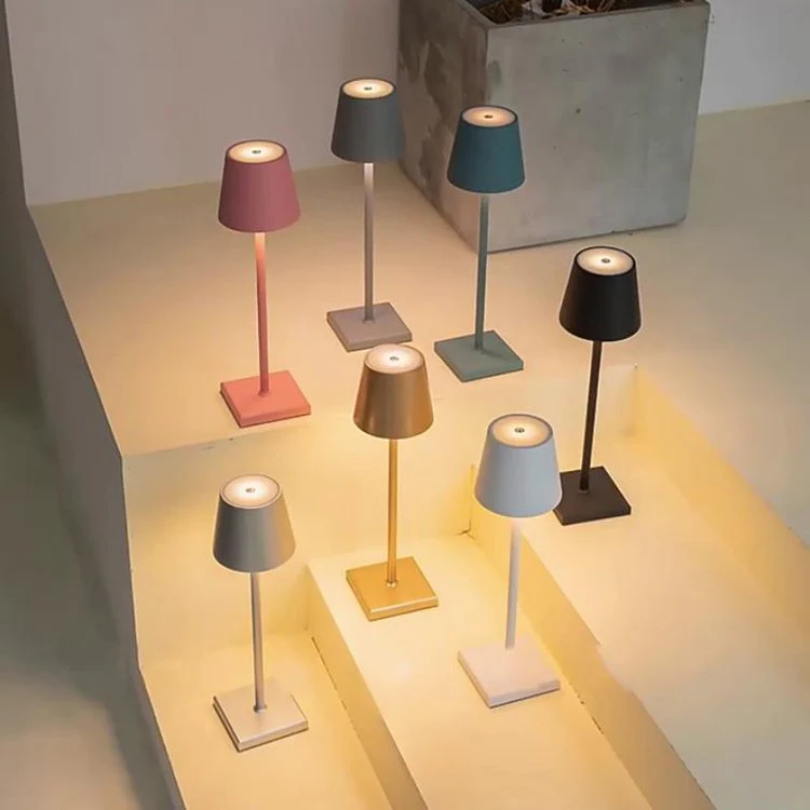 LumiFlex – Lámpara de mesa LED inalámbrica con control táctil – Recargable