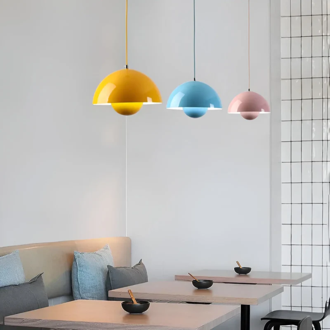 NordicBlossom – Scandinavian LED pendant lamp flower shape – adjustable cord