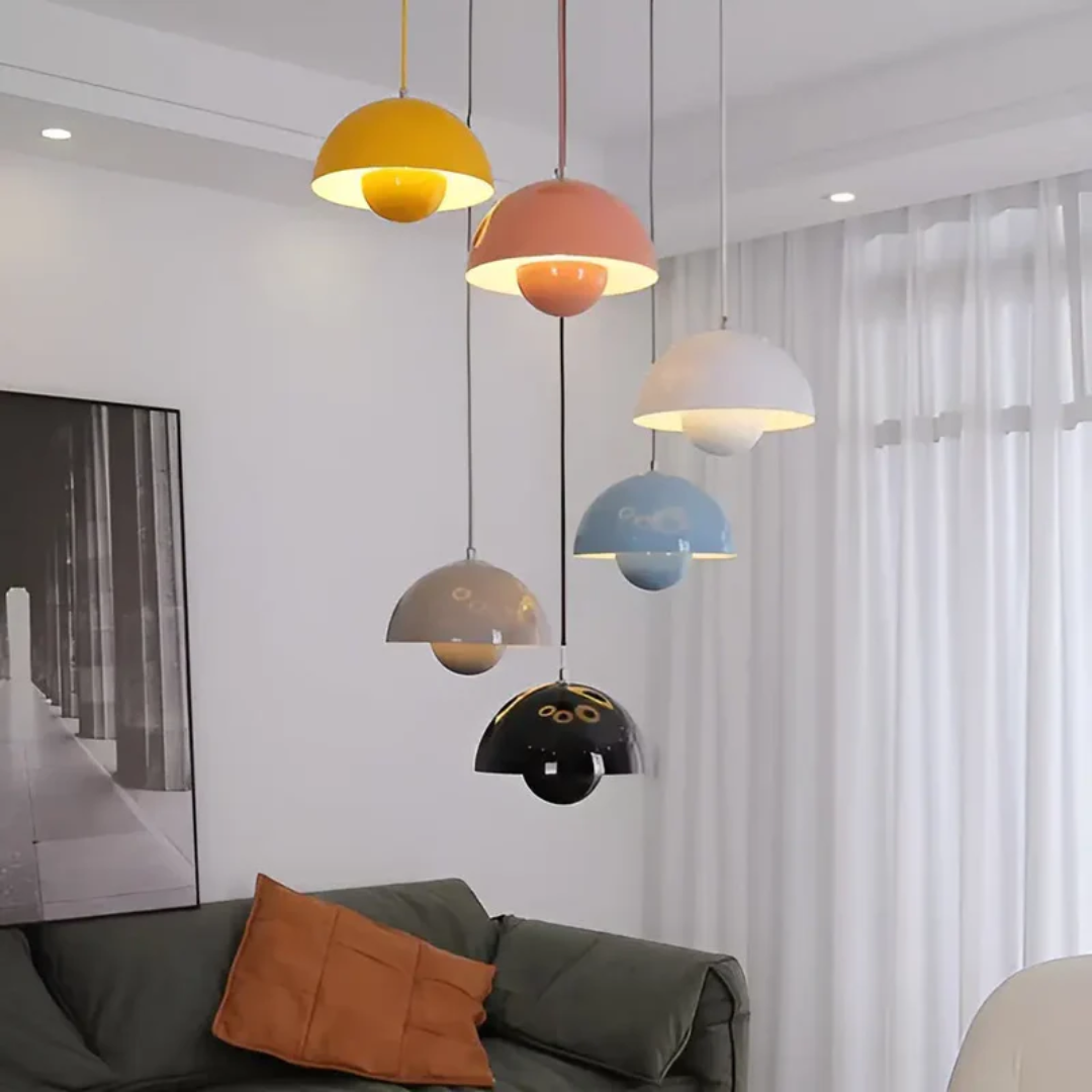 NordicBlossom – Scandinavian LED pendant lamp flower shape – adjustable cord