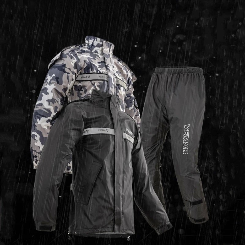 StormRide – Traje de lluvia impermeable unisex para moto con capucha