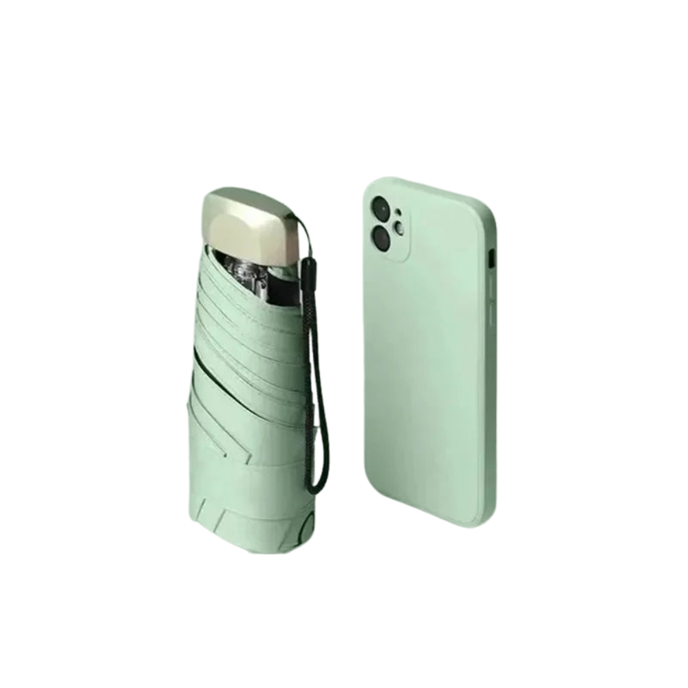 SkyShield – Mini paraguas tamaño de viaje, protección UV y cortavientos