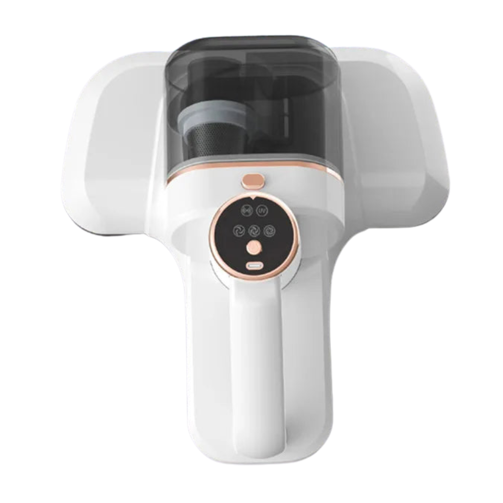 PureHome – Huisstofmijtverwijderaar met dubbele beker – Compact & drietrapsreiniging