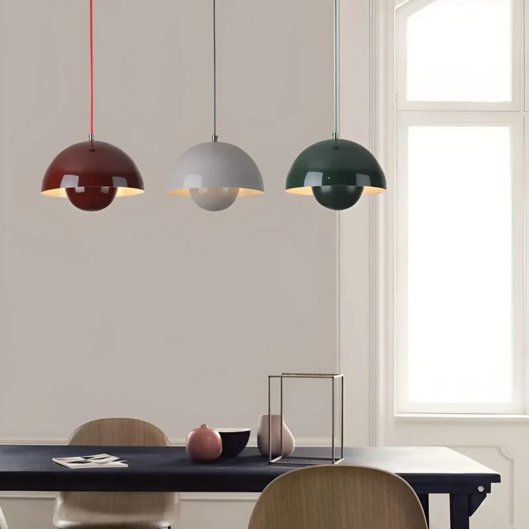 NordicBlossom – Scandinavian LED pendant lamp flower shape – adjustable cord