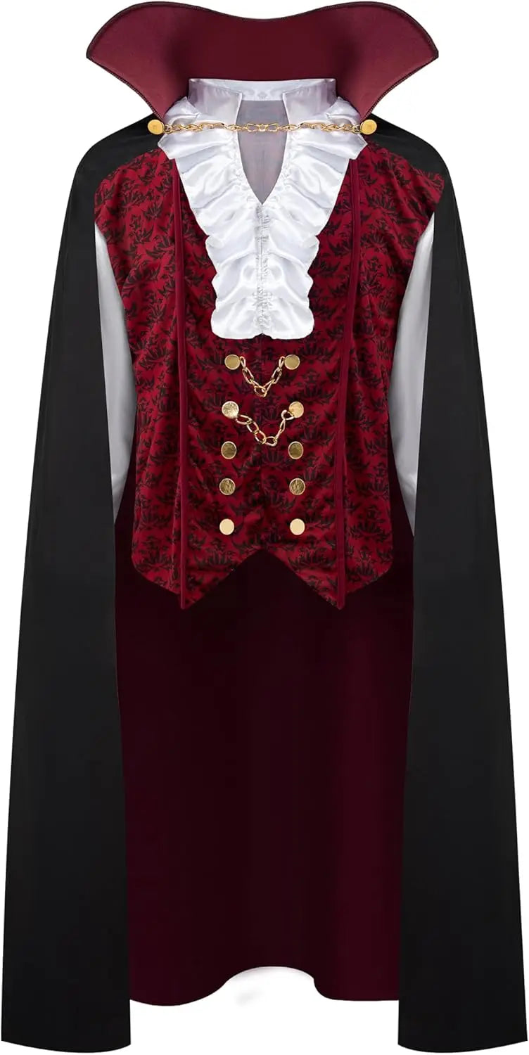 Noctura – Vampier Kostuum Heren met Cape – Halloween Outfit