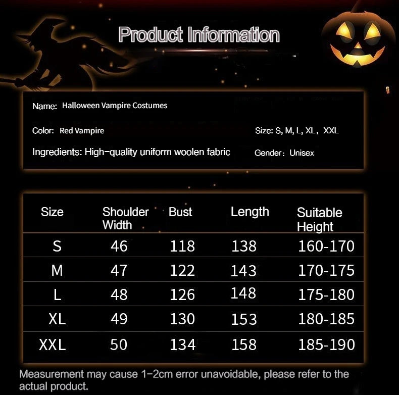 Noctura – Vampier Kostuum Heren met Cape – Halloween Outfit