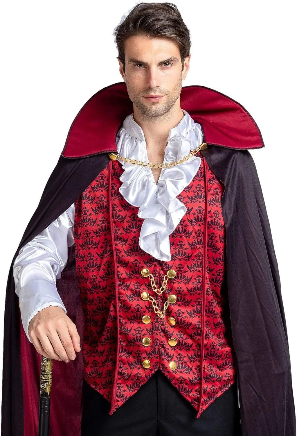 Noctura – Vampier Kostuum Heren met Cape – Halloween Outfit
