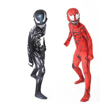 ShadowMorph – Zwart Symbioot Kostuum Kinderen – Jumpsuit voor Halloween & Cosplay
