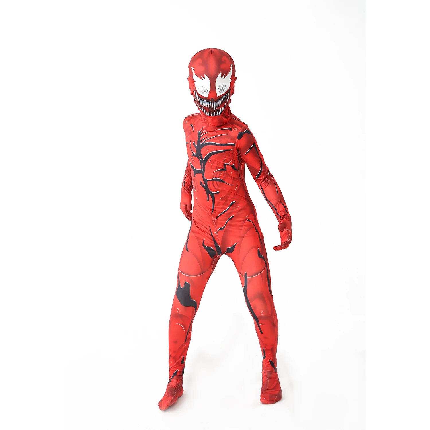 ShadowMorph – Zwart Symbioot Kostuum Kinderen – Jumpsuit voor Halloween & Cosplay