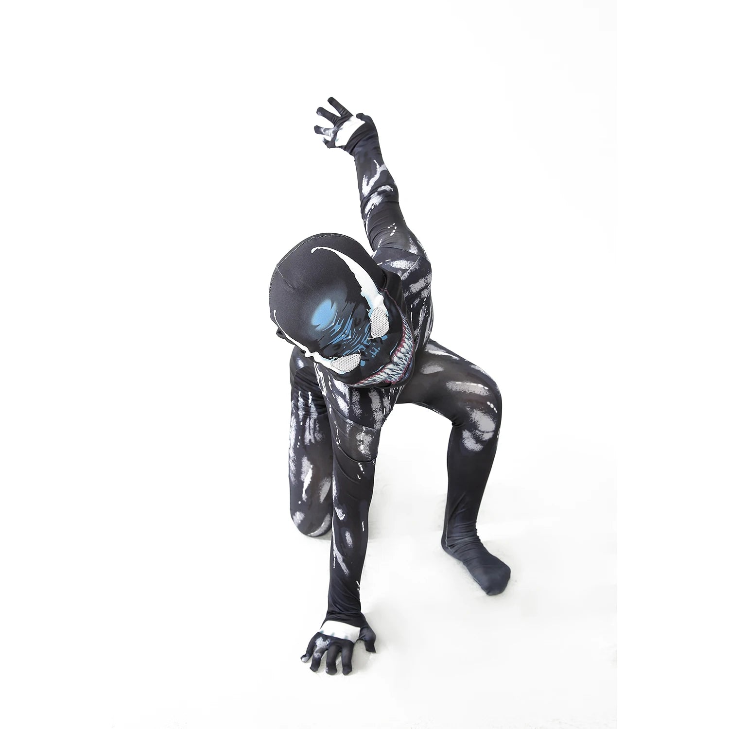 ShadowMorph – Zwart Symbioot Kostuum Kinderen – Jumpsuit voor Halloween & Cosplay