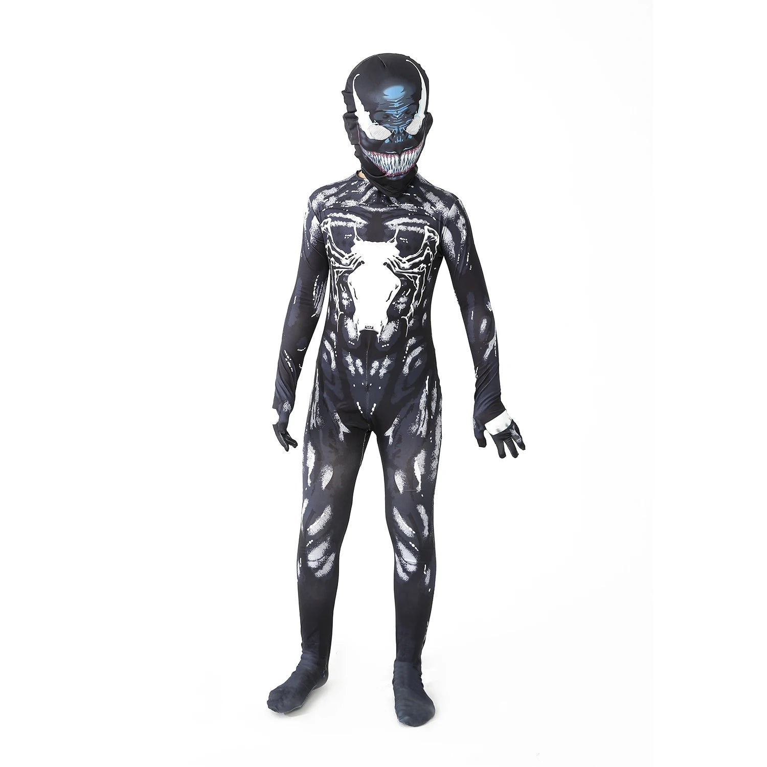 ShadowMorph – Zwart Symbioot Kostuum Kinderen – Jumpsuit voor Halloween & Cosplay