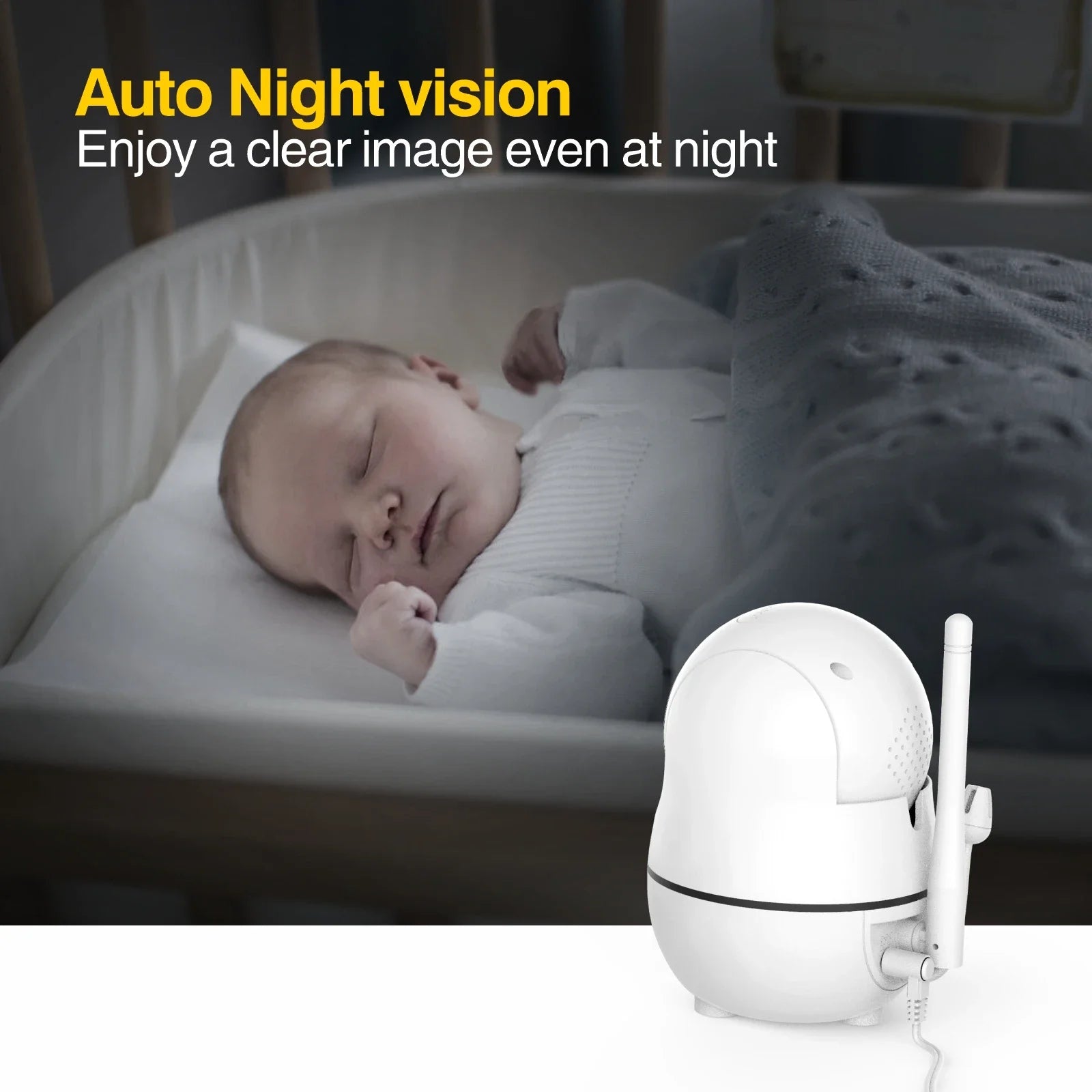 Video Babyfoon met Camera 7 HD, 1000ft Bereik, Nachtzicht en 24 Uur Batterij