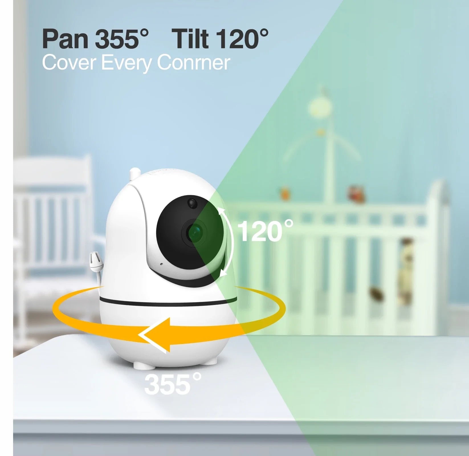 Video Babyfoon met Camera 7 HD, 1000ft Bereik, Nachtzicht en 24 Uur Batterij