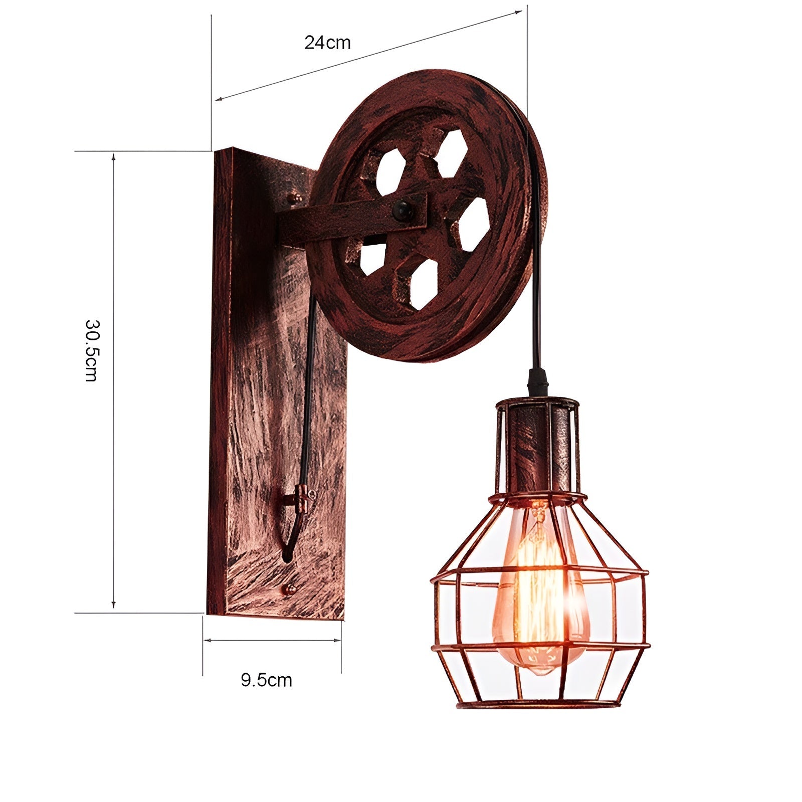 IronGlare – Vintage Industrial LED Wall Lamp – Metal & Glass Lighting