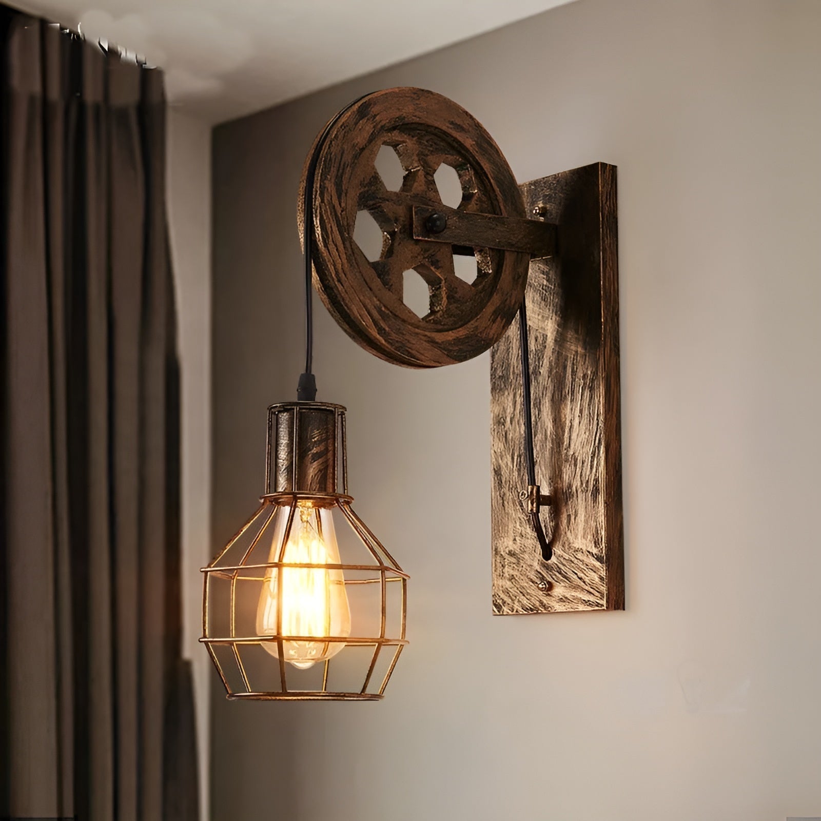 IronGlare – Vintage Industrial LED Wall Lamp – Metal & Glass Lighting