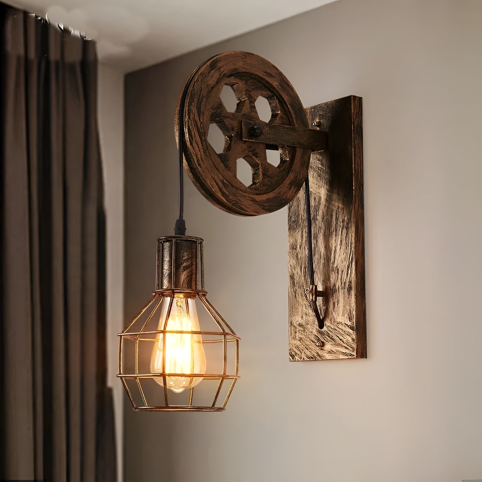 IronGlare – Vintage Industrial LED Wall Lamp – Metal & Glass Lighting